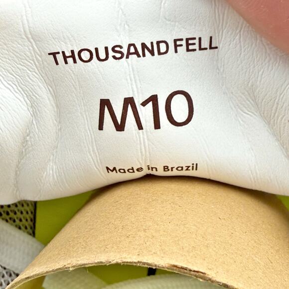 Thousand Fell Mens Lace Up Sneakers US 10 EU 43 White NIB - Picture 12 of 12